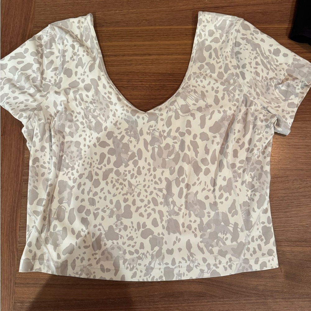 Align leopard crop top size 12